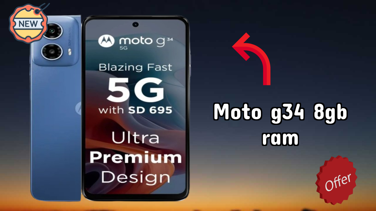 Moto G34 8GB RAM Camera Quality: 16 MP Front Camera Selfie