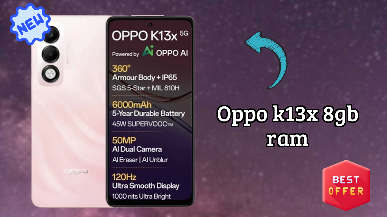 OPPO K13x 8GB RAM Battery Life: 6000 MAh How Long Lasts